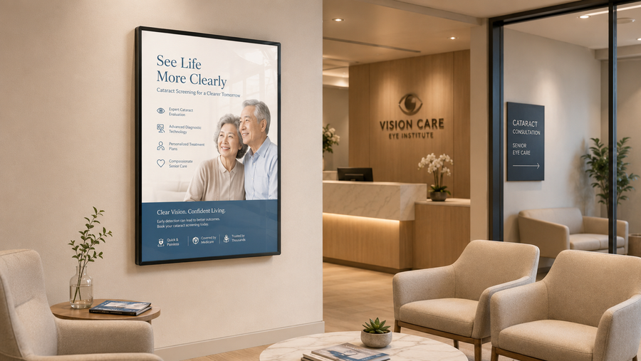 slim light box magnetik versi premium untuk poster promosi toko di klinik, untuk kebutuhan klinik Indonesia - NEOX