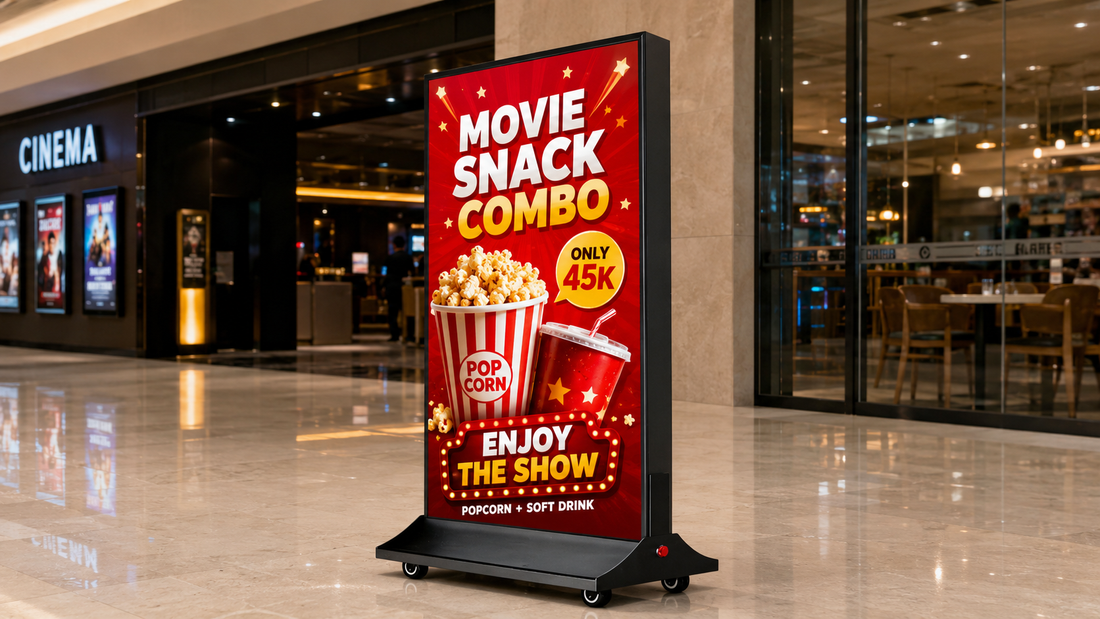 standing light box custom untuk depan toko di koridor mall, untuk kebutuhan toko retail Indonesia - NEOX