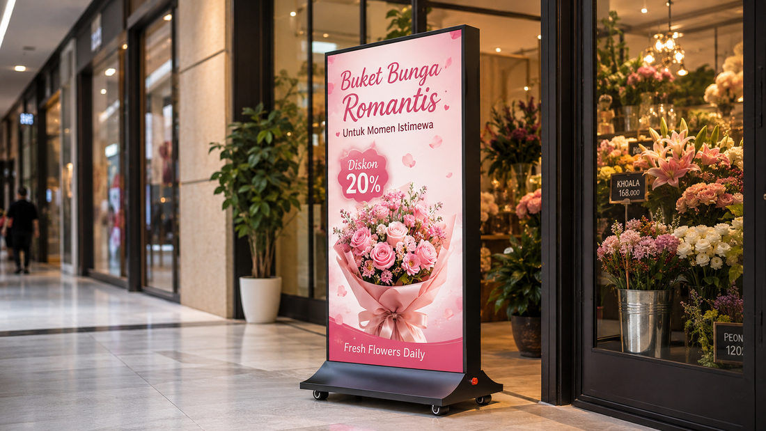 standing light box custom untuk display promo restoran di koridor mall, untuk kebutuhan restoran Indonesia - NEOX