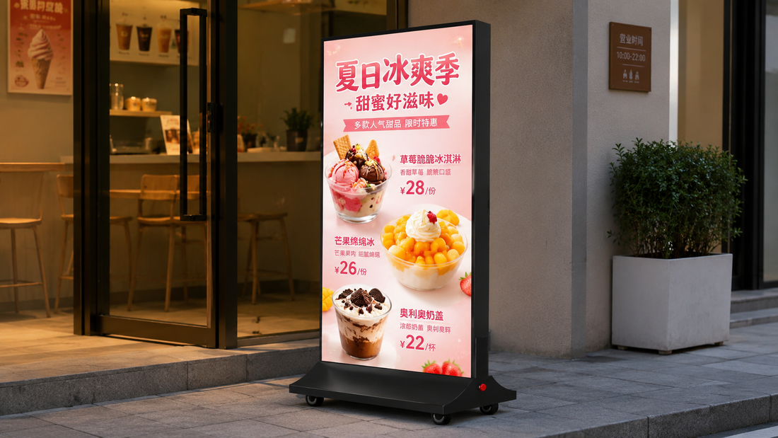 standing light box versi premium untuk depan toko di depan toko, untuk kebutuhan usaha franchise Indonesia - NEOX