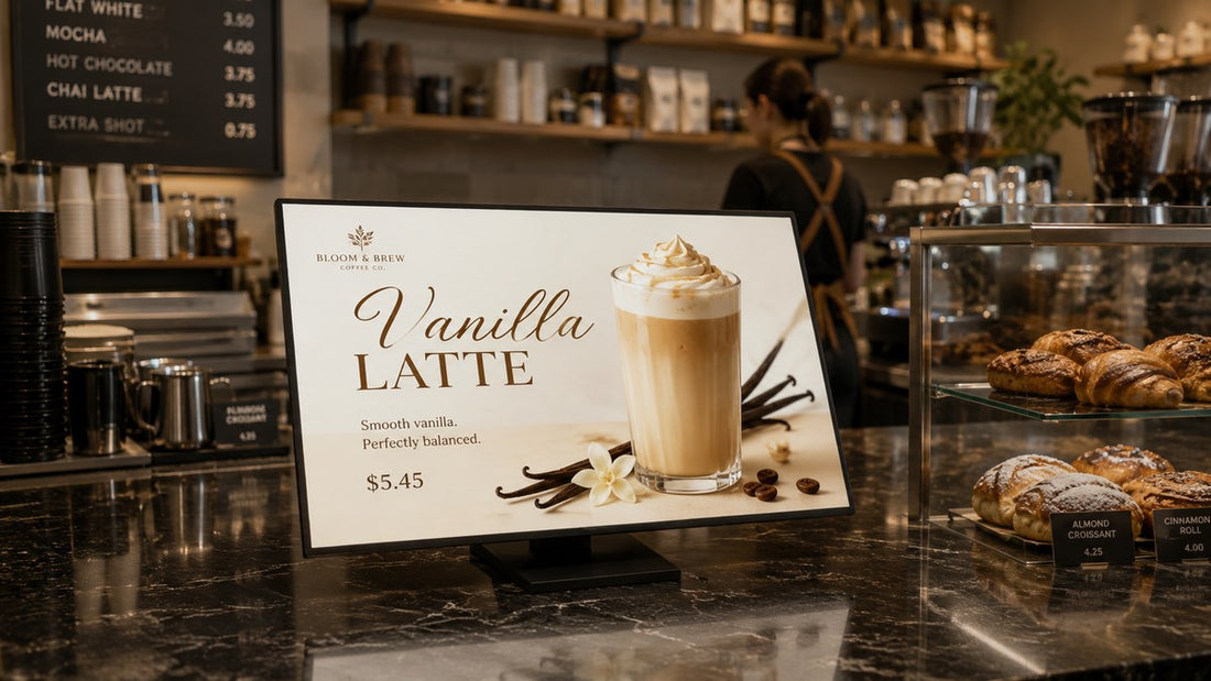 light box meja lipat untuk cafe counter
