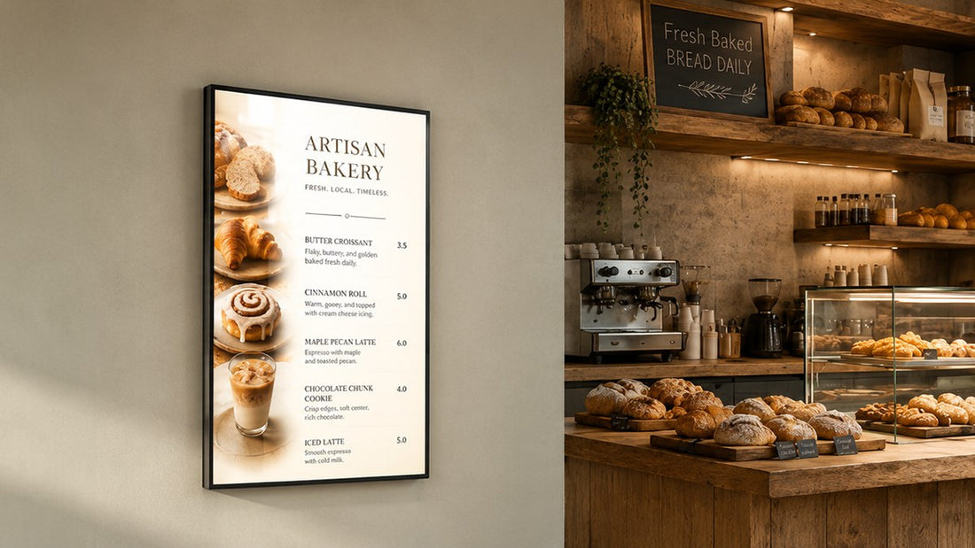 light box kaca tempered untuk retail wall