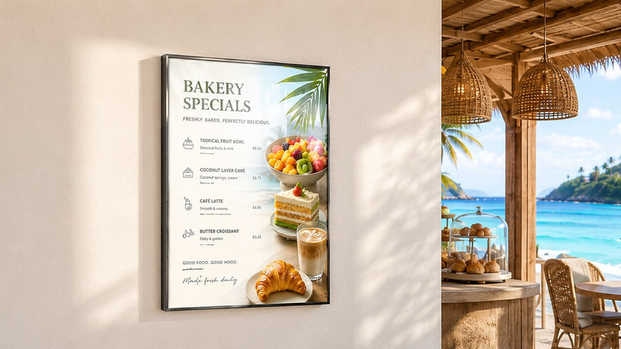light box kaca tempered untuk retail wall