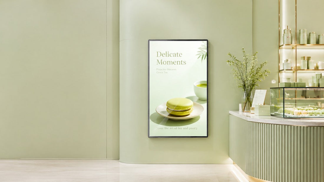 light box kaca tempered untuk dinding retail