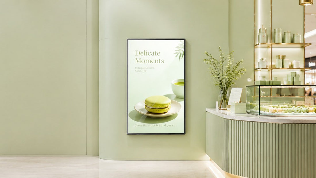 light box kaca tempered untuk dinding retail