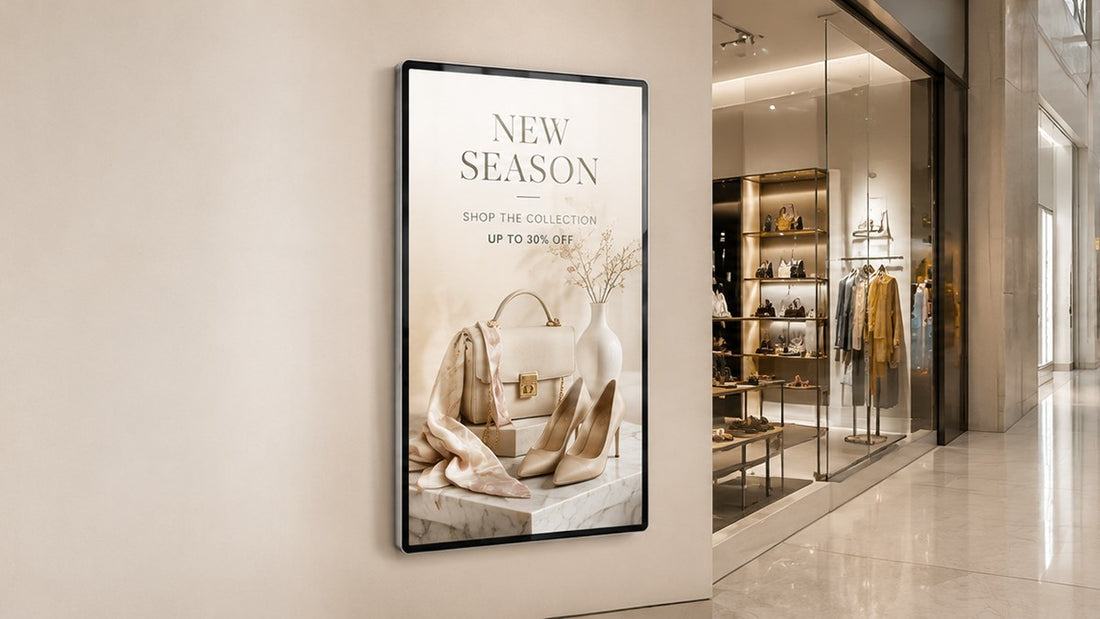 light box kaca tempered untuk dinding retail