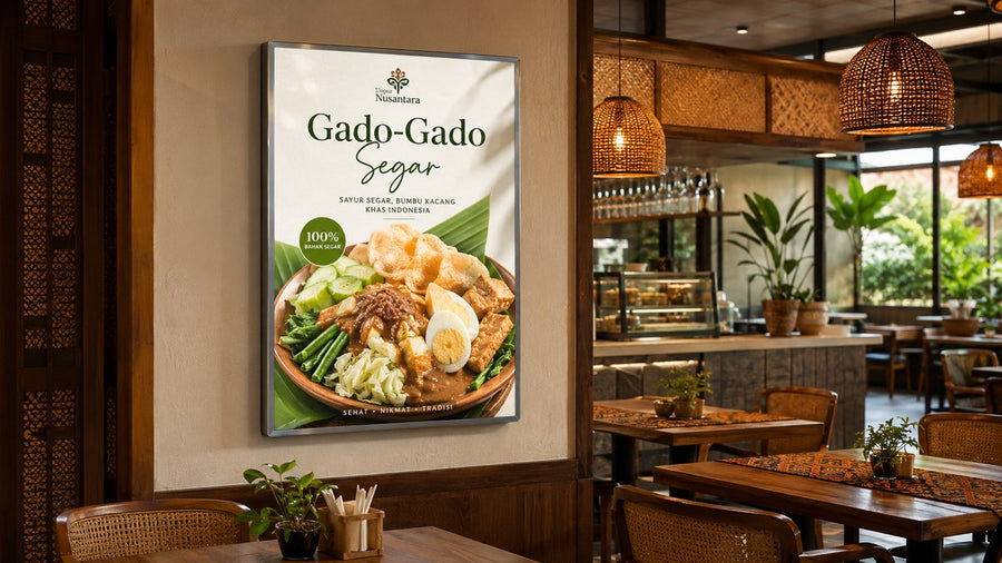 light box poster dinding untuk beberapa cabang toko