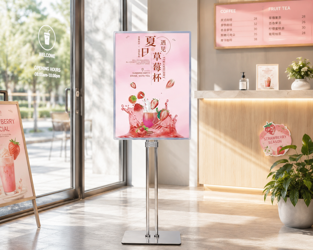 Double Pole Standing Poster Light Box
